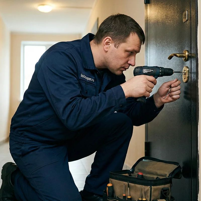Вскрытие замка профессиональным инструментом