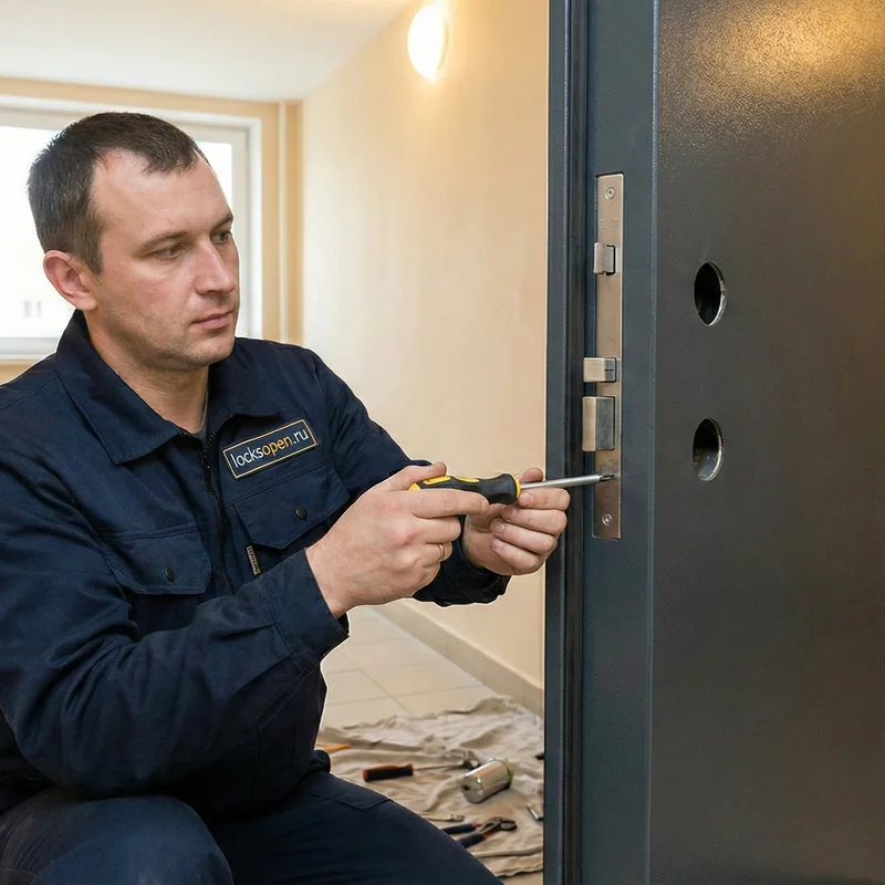 Установка замков в металлическую дверь