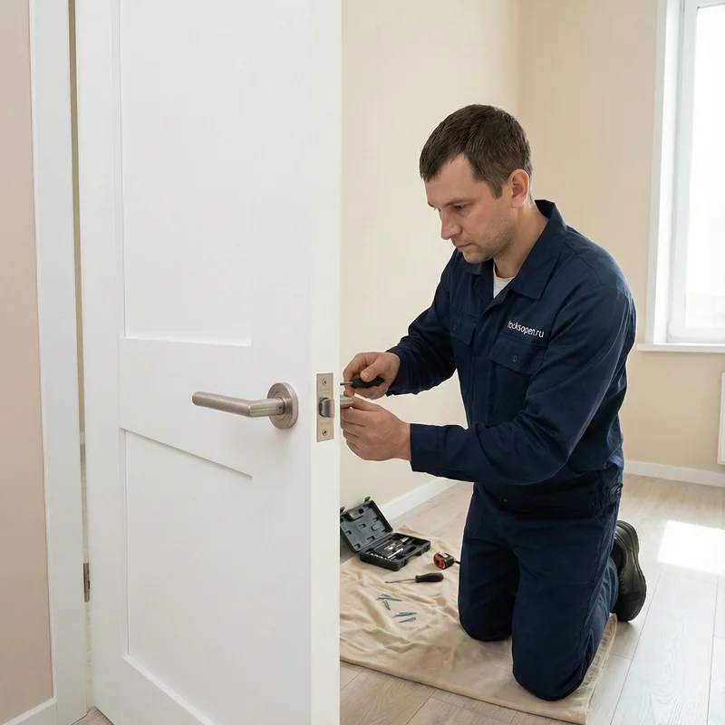 Установка замков в межкомнатные двери