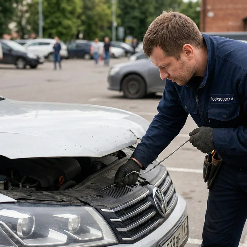 Вскрытие капота